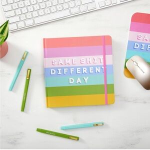 C.R. Gibson J3N1S-25499 N Squared Striped 3-in-1 Blank, Dot Grid, and Lined